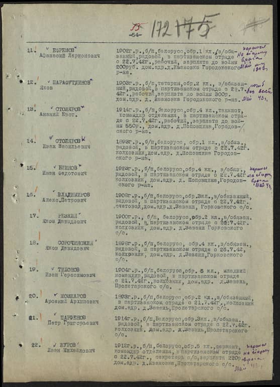  Блинов Иван Федотович  Документ 1