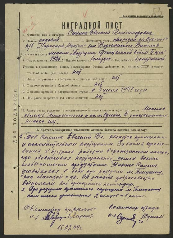 Саулич Евгений Владимирович Документ 1