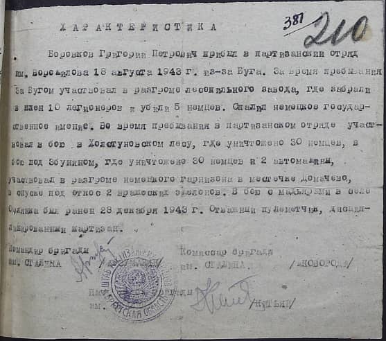 Боровков Григорий Петрович Документ 1