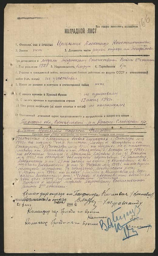 Цагельник Александр Константинович Документ 1
