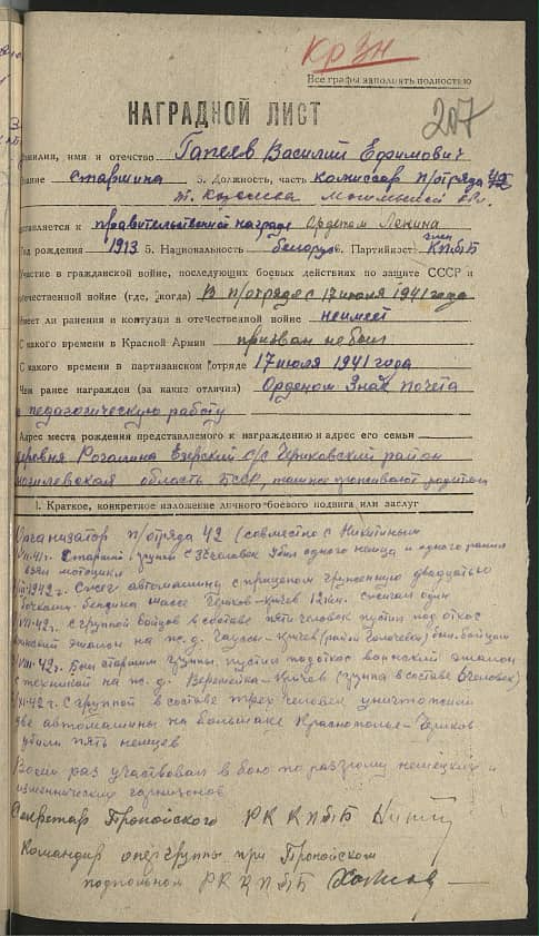 Гапеев Василий Ефимович Документ 1