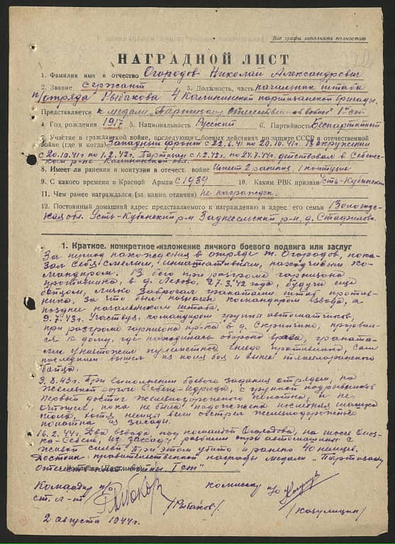 Огородов Николай Александрович Документ 1