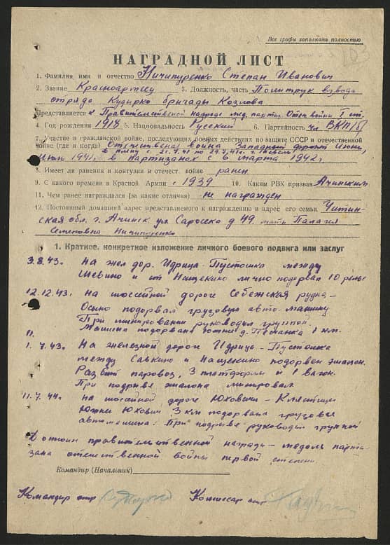 Ничипуренко Степан Иванович Документ 1