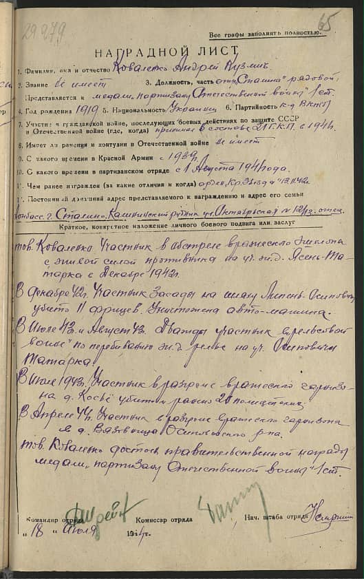 Коваленко Андрей Кузьмич Документ 1