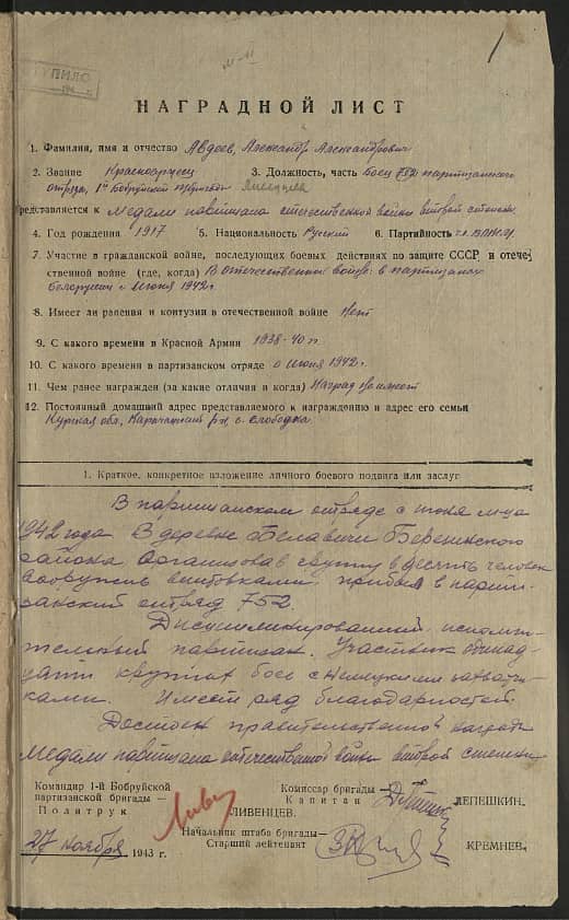 Авдеев Александр Александрович Документ 1