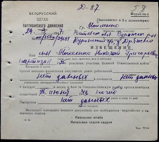 Мойсеенко Николай Григорьевич Документ 1