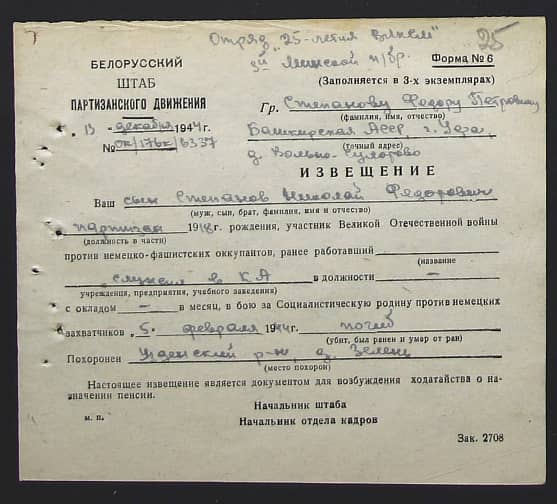 Степанов Николай Федорович Документ 1