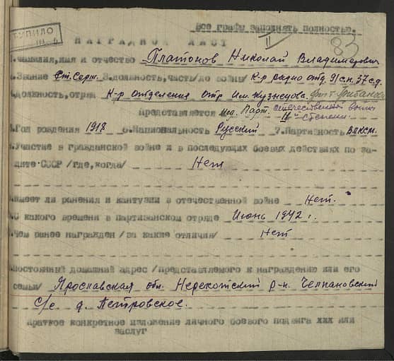 Платонов Николай Владимирович Документ 1