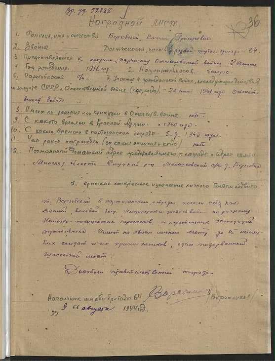 Березовский Василий Григорьевич Документ 1
