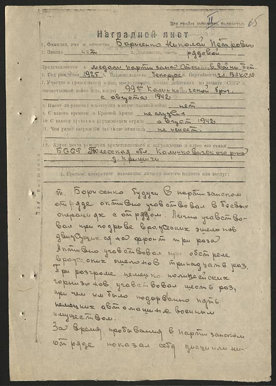 Борисенко Николай Петрович Документ 1
