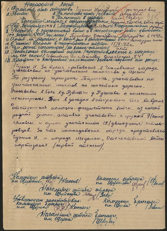 Гунин Николай Григорьевич Документ 1