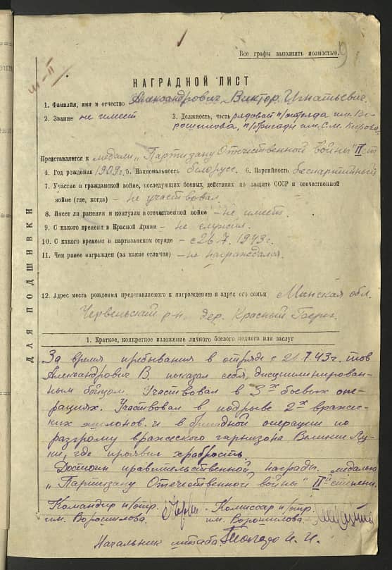 Александрович Виктор Игнатьевич Документ 1