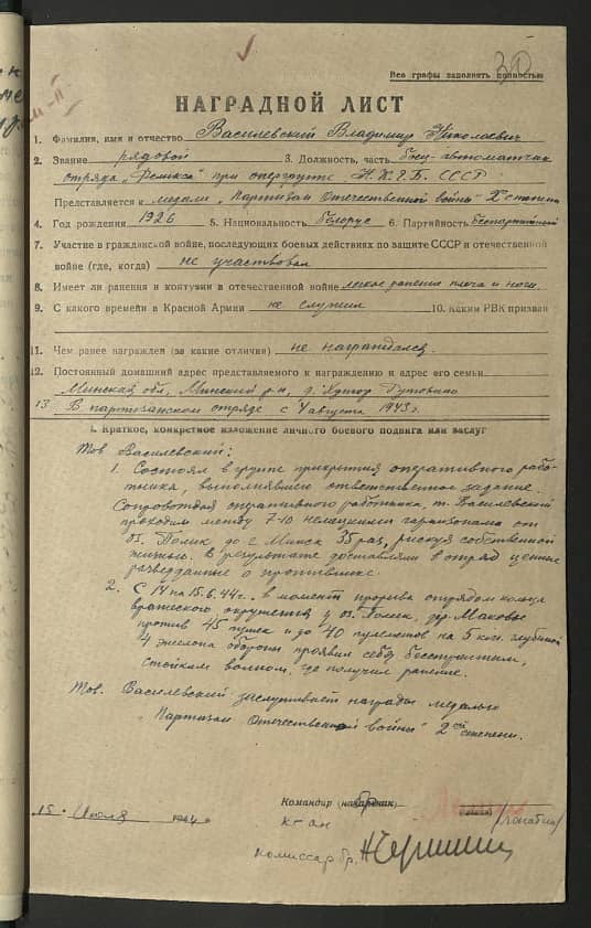 Василевский Владимир Николаевич Документ 1