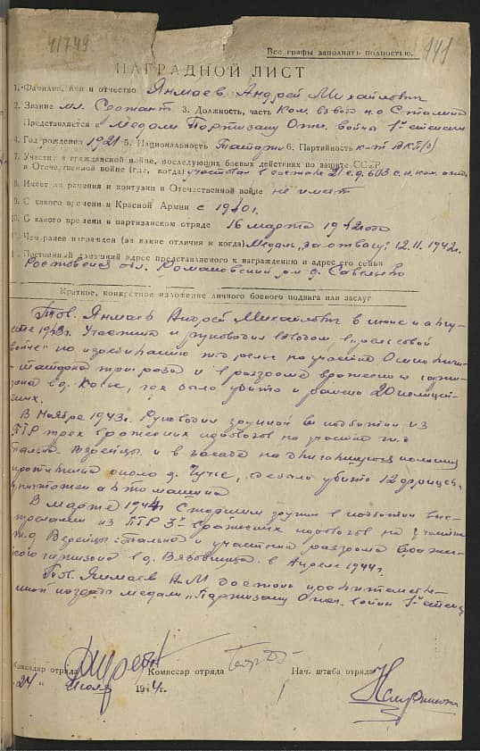 Янмаев Андрей Михайлович Документ 1